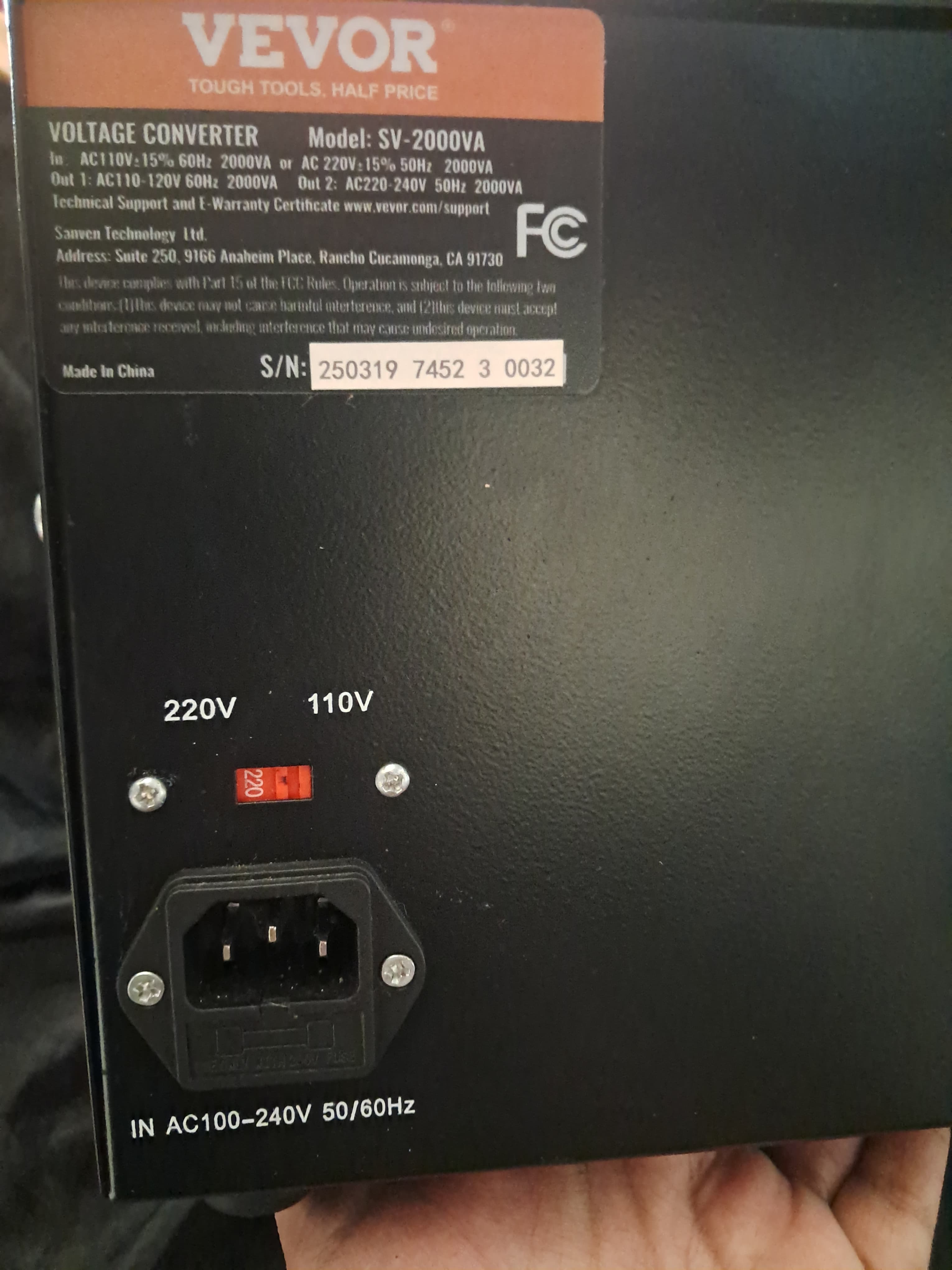 🔥 TRANSFORMADOR DE VOLTAJE VEVOR 2000VA 