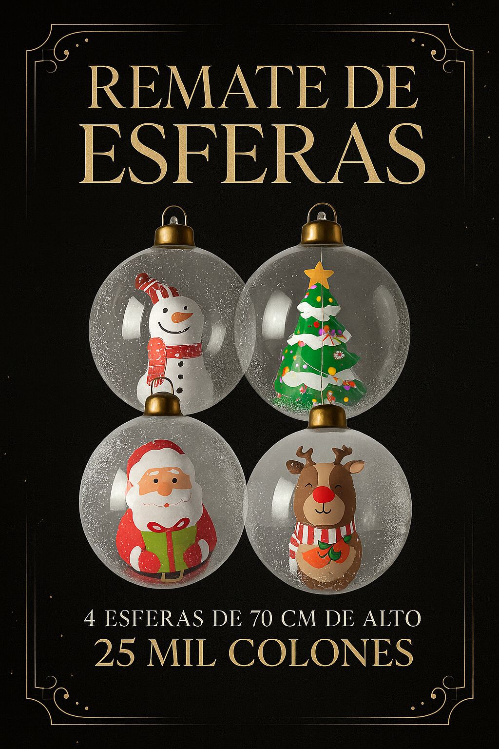 Set 4 Esferas navideñas 