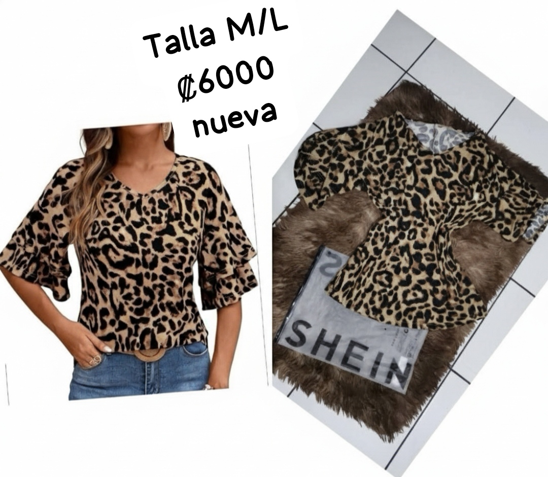 blusa animal print M