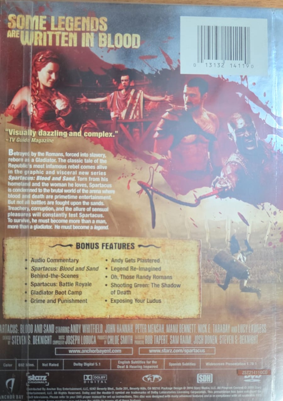 DVD de la serie SPARTACUS (Blood and Sand)